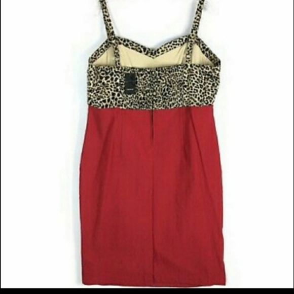 Torrid Dress Bodycon Red Leopard Size 14 NWOT - Picture 3 of 12